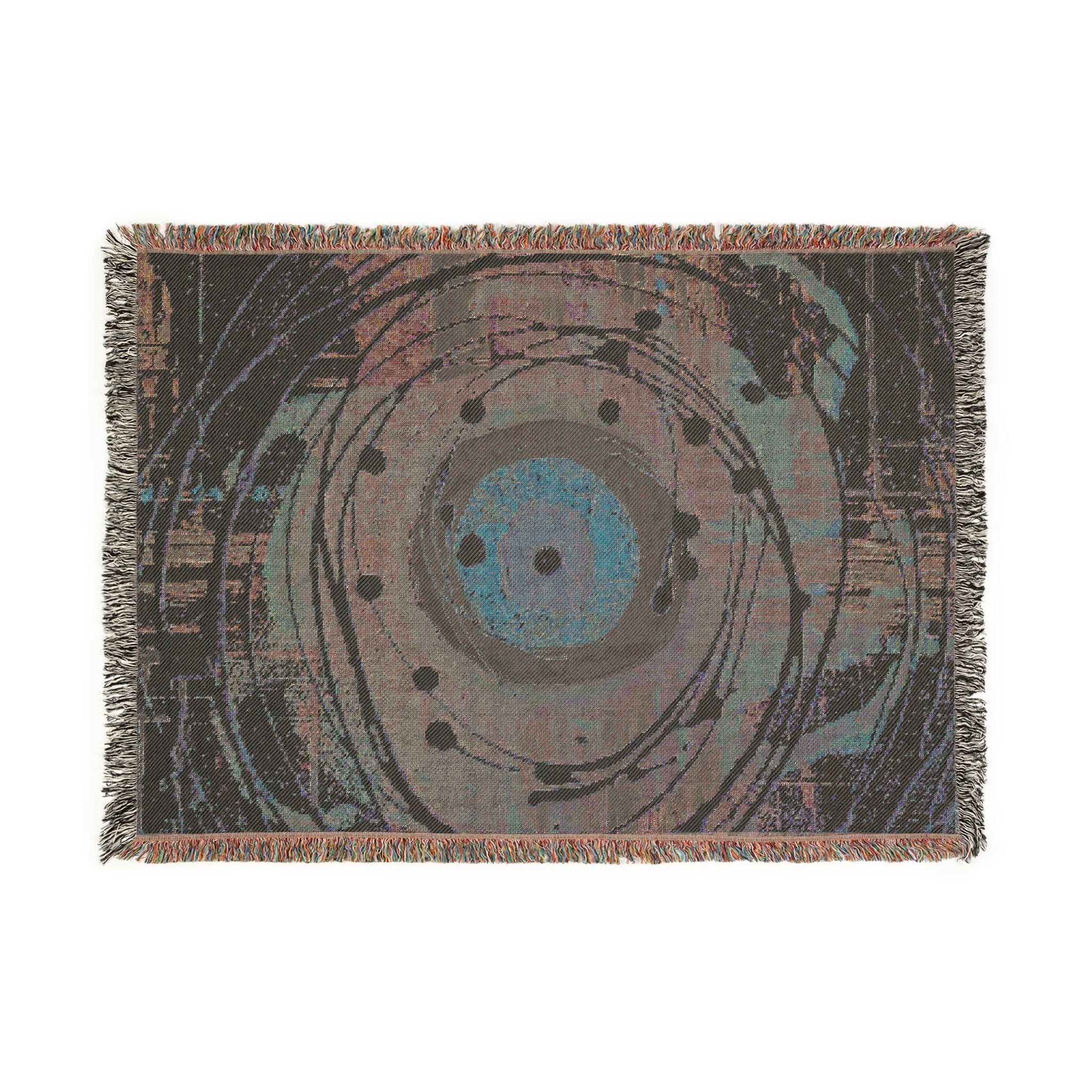 Intersections Orb Woven Blanket — Geometric Circle Tapestry Throw