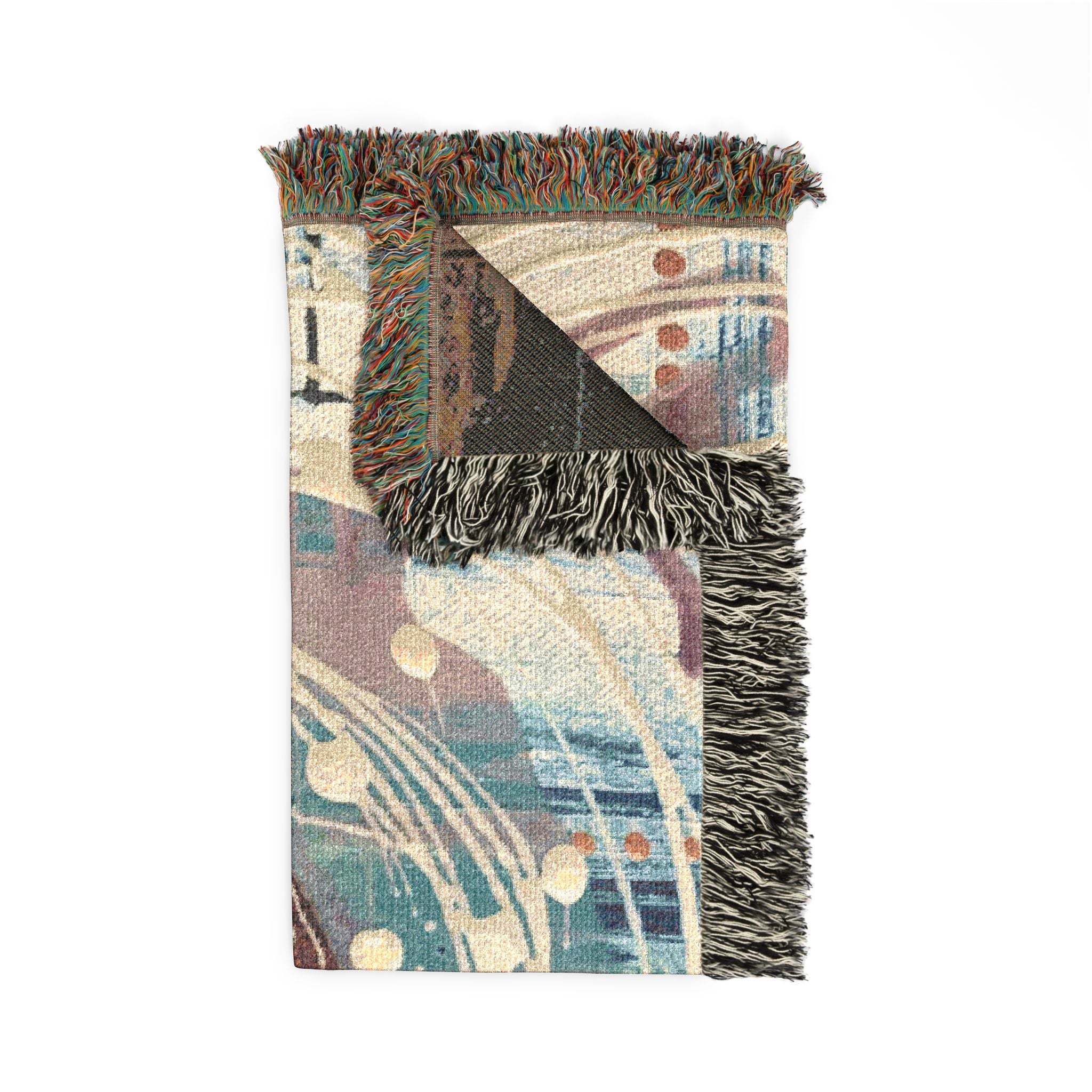 Intersections Orb Woven Blanket — Geometric Circle Tapestry Throw