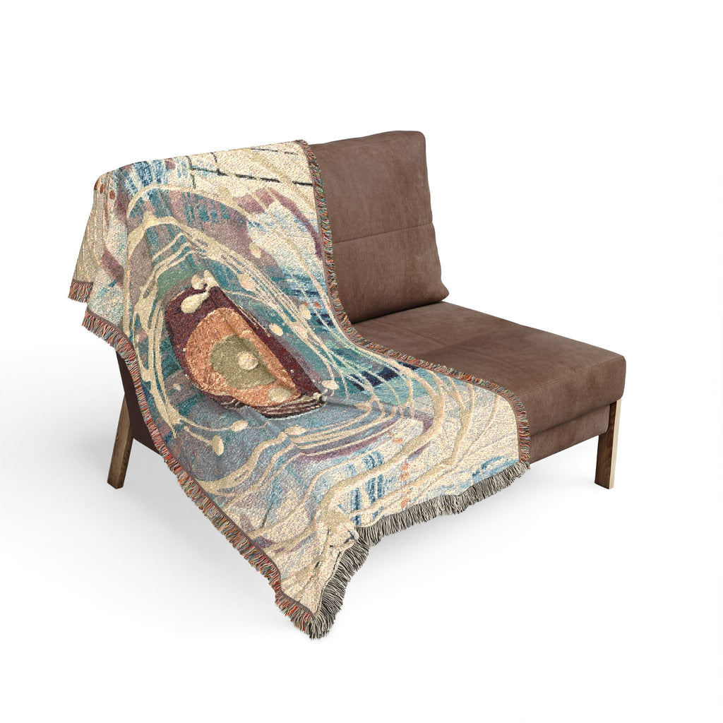 Intersections Orb Woven Blanket — Geometric Circle Tapestry Throw