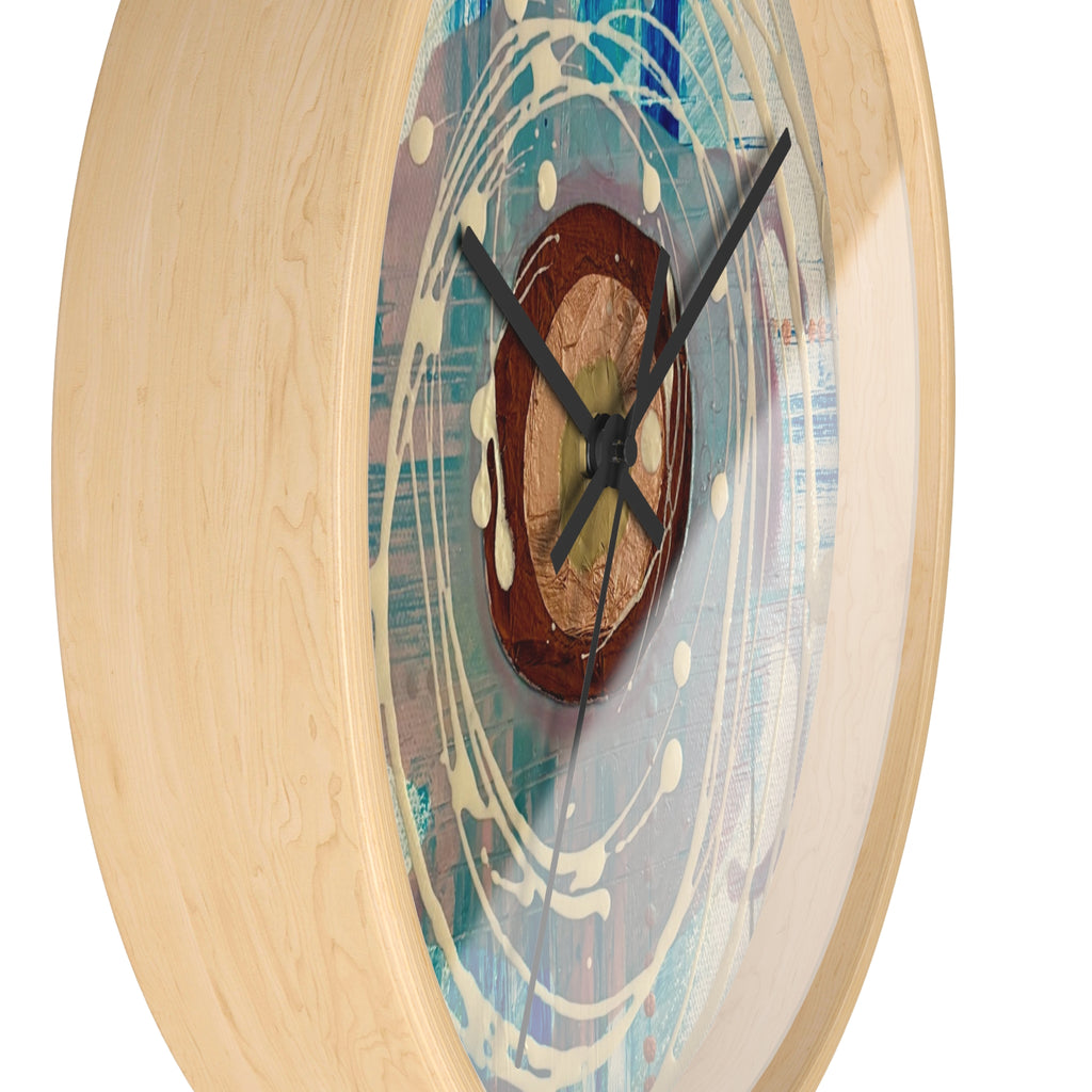 Abstract Intersections Wall Clock — Nautical Swirl Art Timepiece