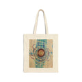 Abstract Intersections Orbital Art Tote — Geometric Canvas Grocery Bag