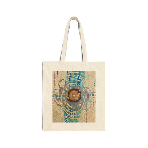 Abstract Intersections Orbital Art Tote — Geometric Canvas Grocery Bag