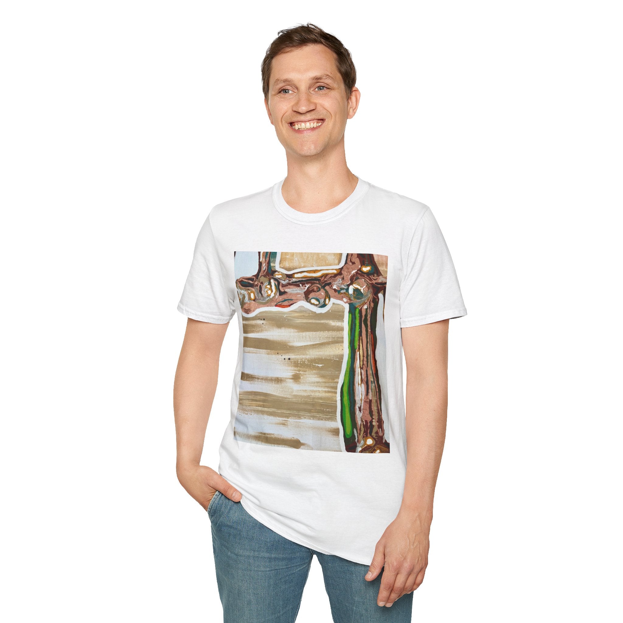 Abstract Structure T-Shirt — Surreal Reflection Art Tee