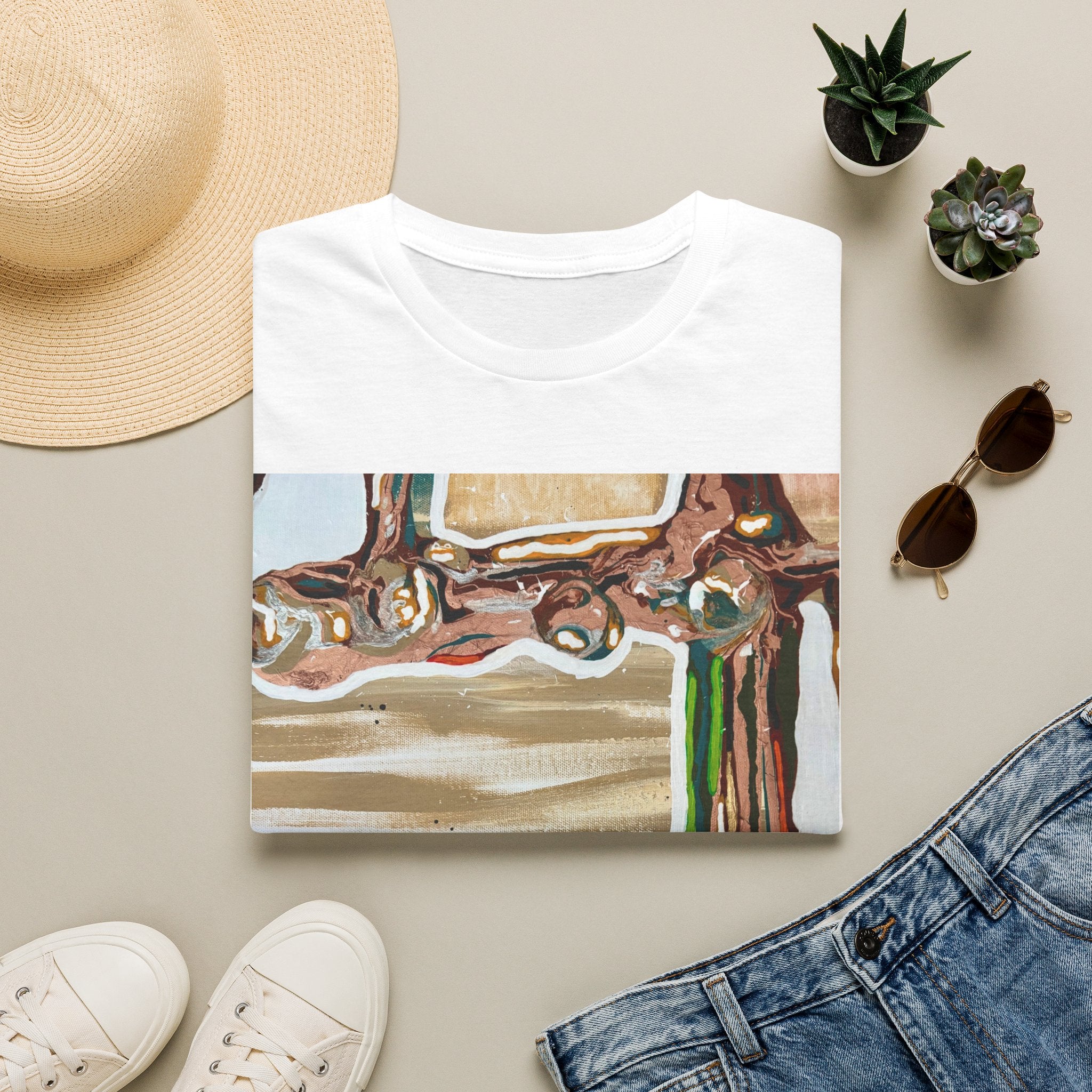 Abstract Structure T-Shirt — Surreal Reflection Art Tee