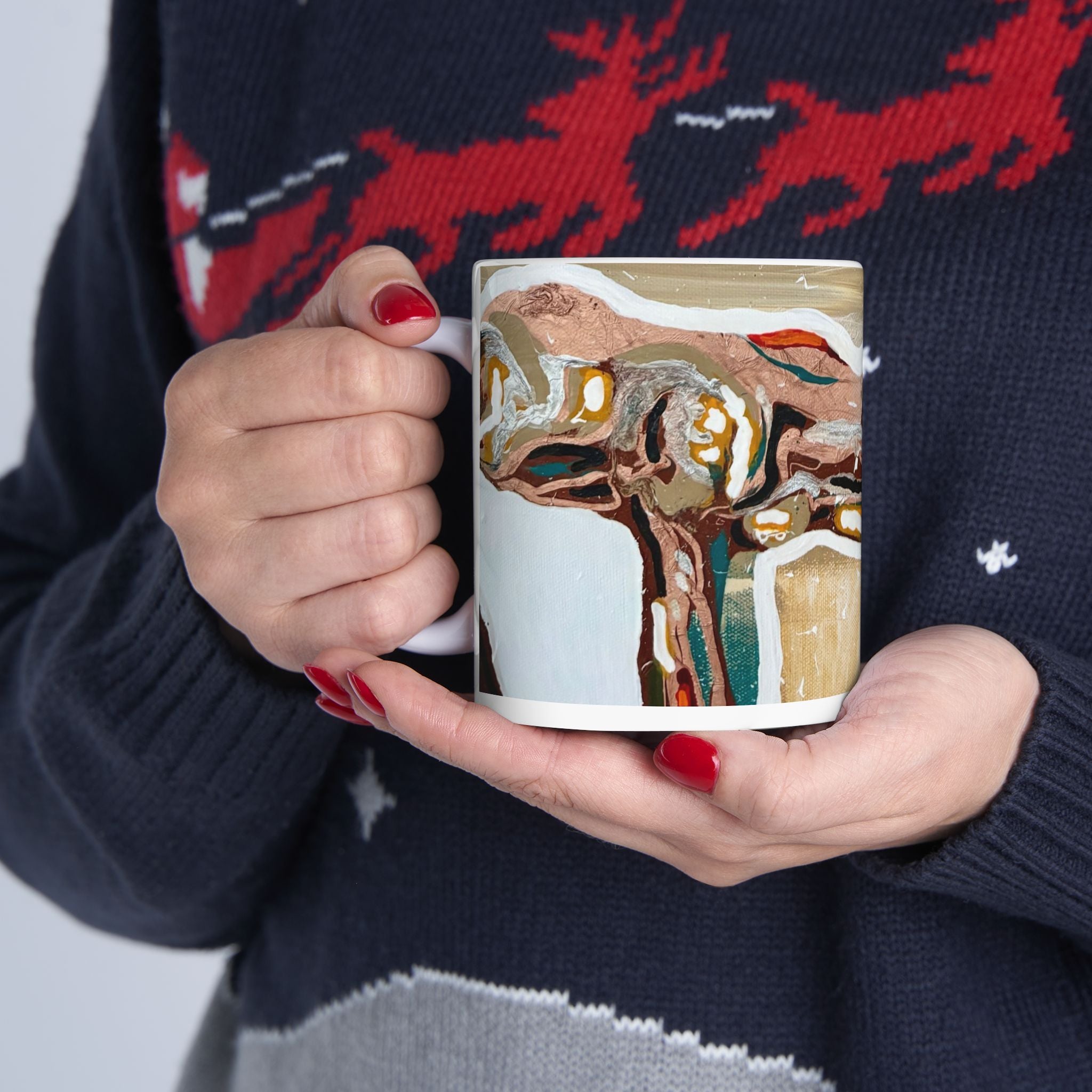 Abstract Structure Ceramic Art Mug —  (11oz / 15oz)