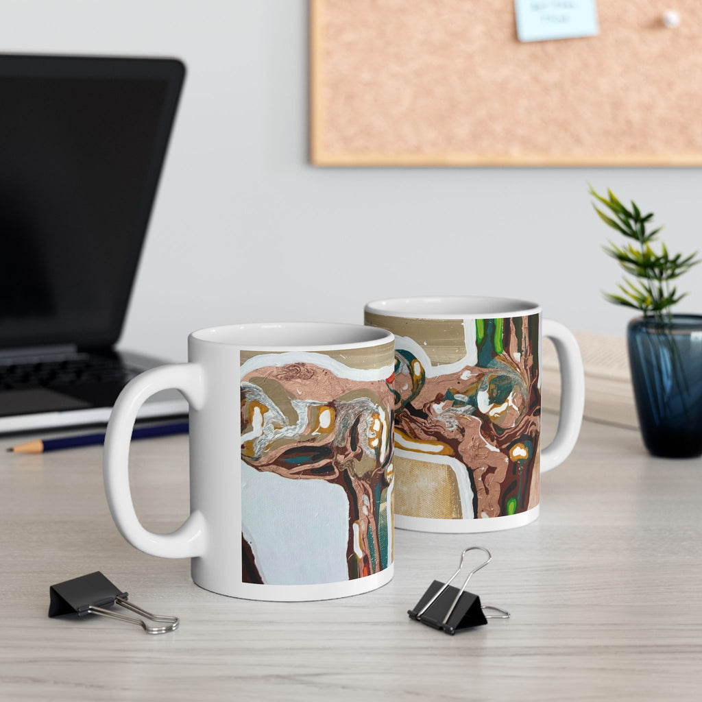 Abstract Structure Ceramic Art Mug —  (11oz / 15oz)