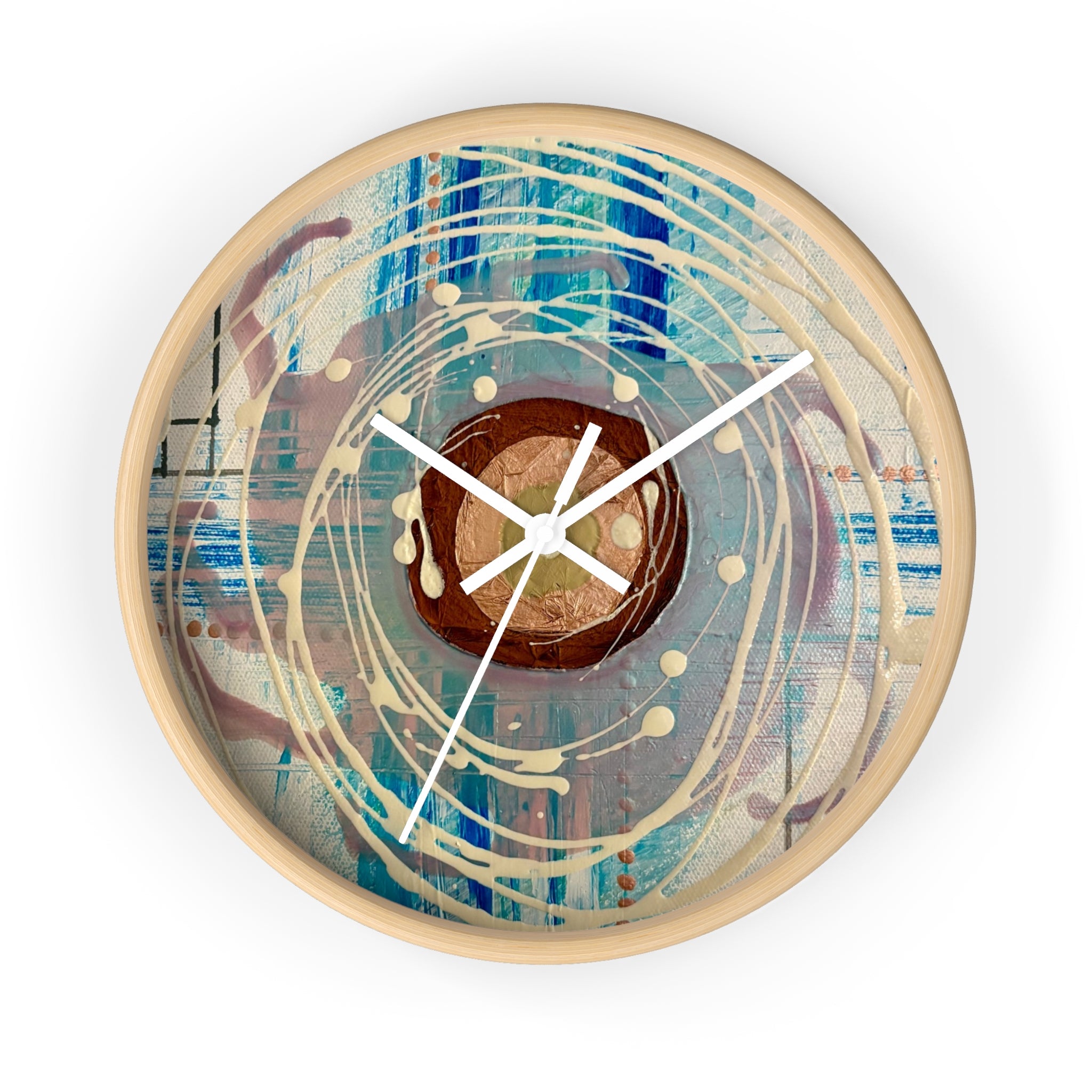Abstract Intersections Wall Clock — Nautical Swirl Art Timepiece