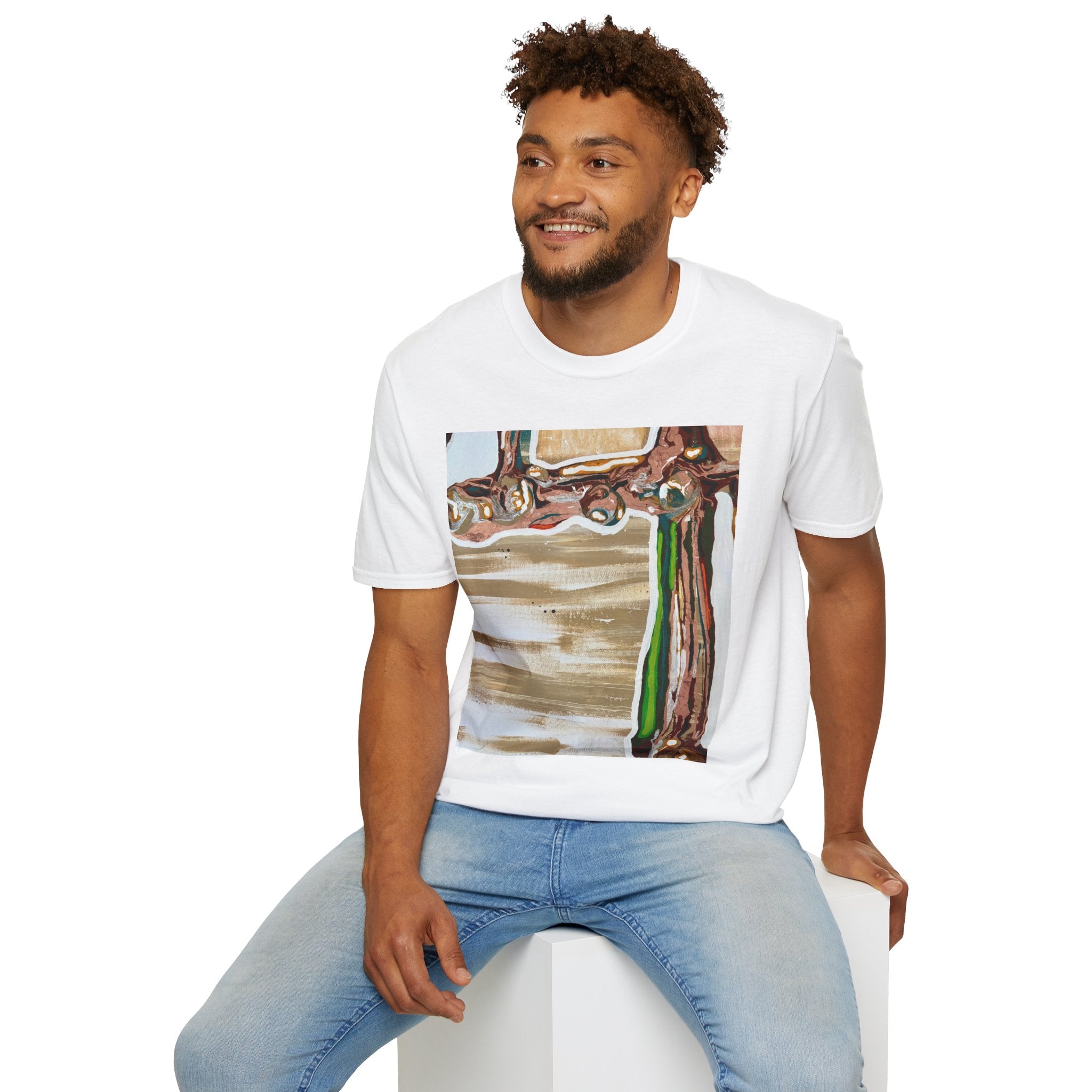 Abstract Structure T-Shirt — Surreal Reflection Art Tee
