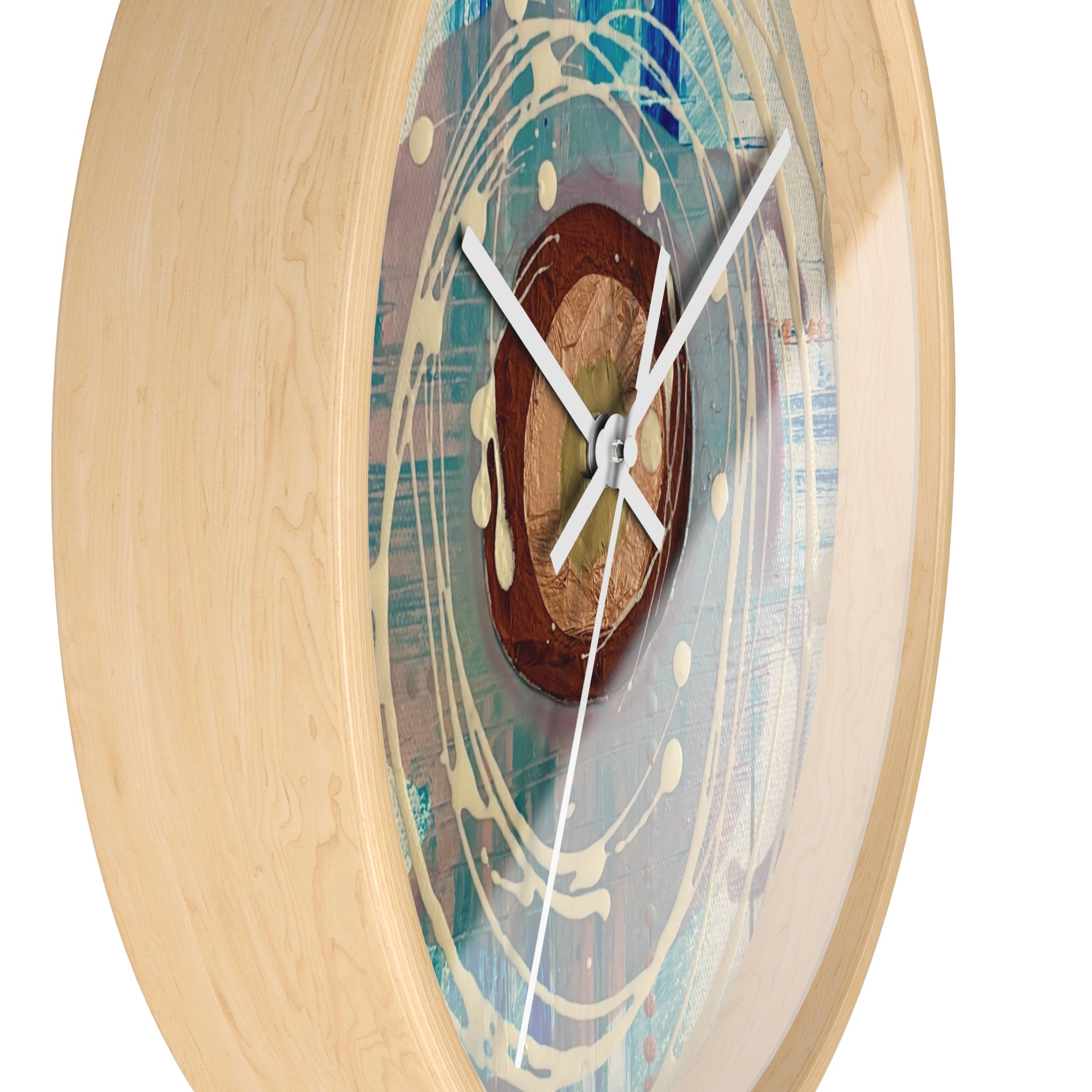 Abstract Intersections Wall Clock — Nautical Swirl Art Timepiece