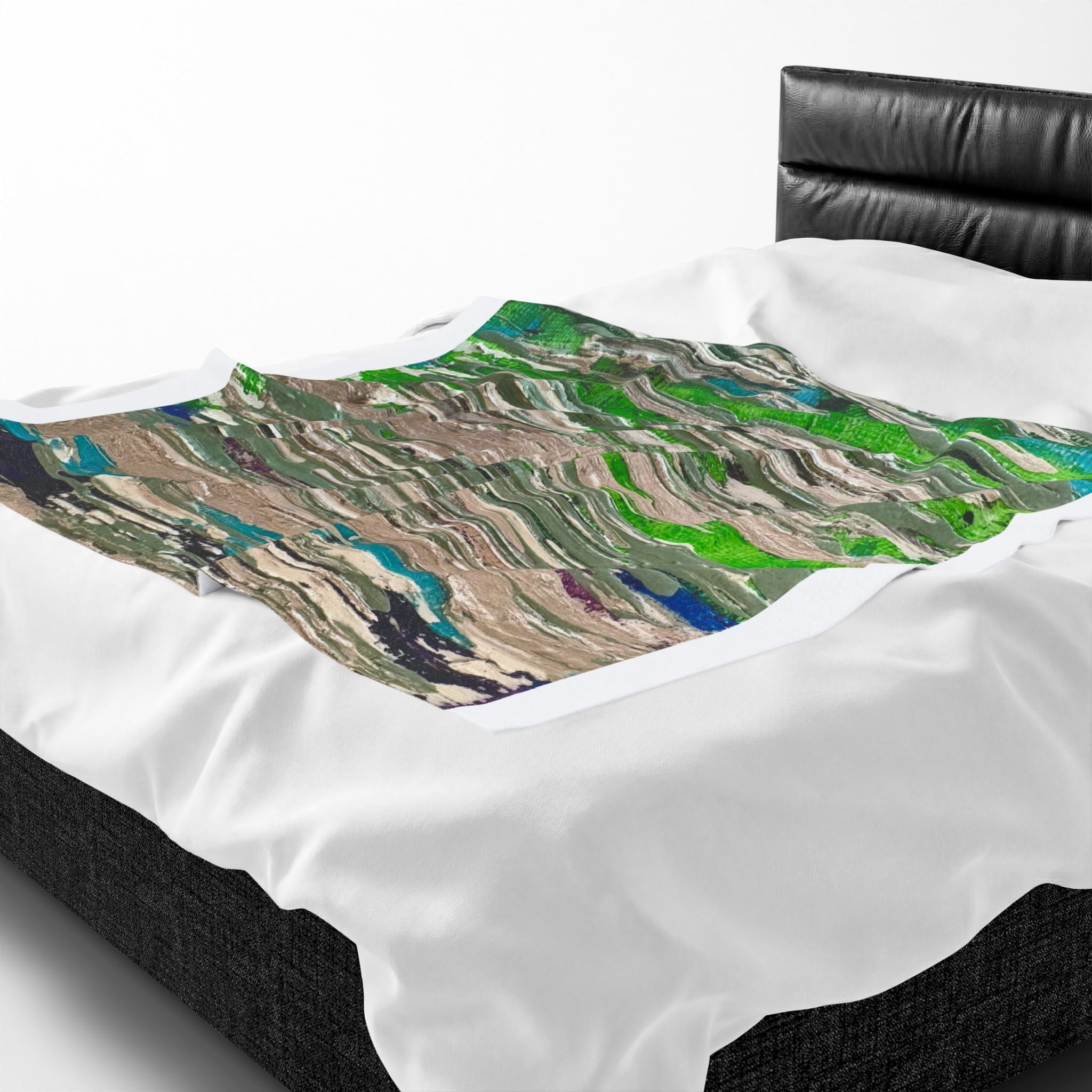 Abstract Hidden Streams Velvet Plush Blanket – Modern Textured Throw for Living Room & Cozy Gift