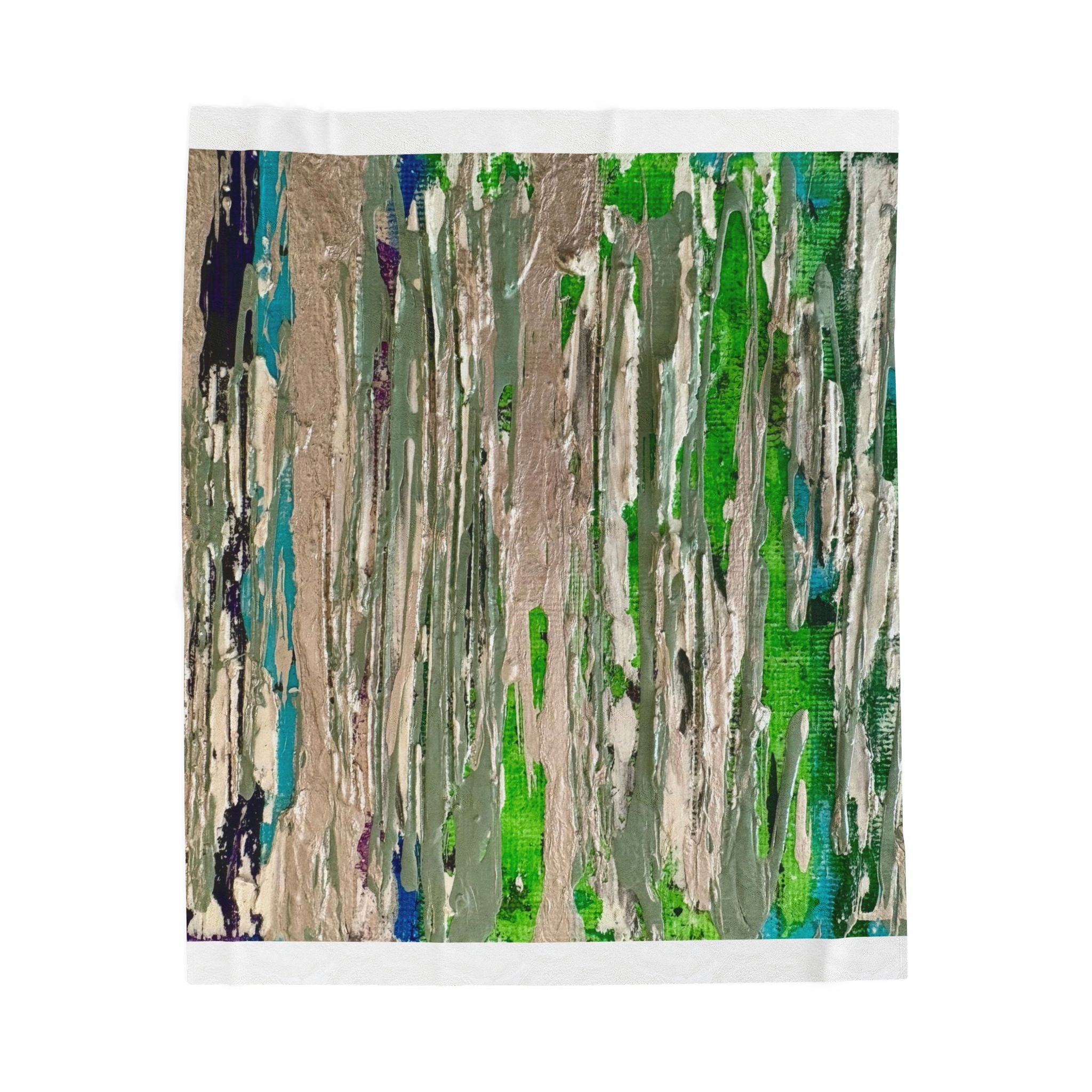Abstract Hidden Streams Velvet Plush Blanket – Modern Textured Throw for Living Room & Cozy Gift