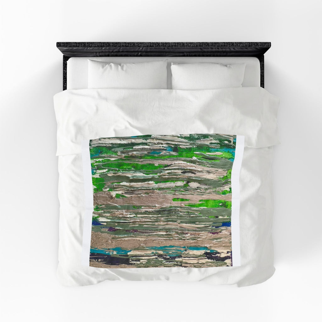 Abstract Hidden Streams Velvet Plush Blanket – Modern Textured Throw for Living Room & Cozy Gift