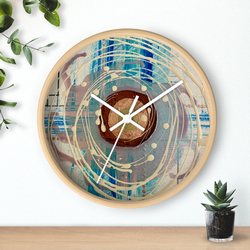 Abstract Intersections Wall Clock — Nautical Swirl Art Timepiece
